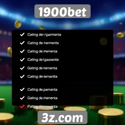 Métodos de pagamento disponíveis na 1900bet